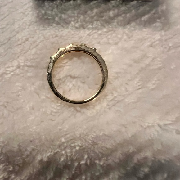 Genuine Diamond 14K Gold Filled HN Stacker Ring - Picture 7 of 10